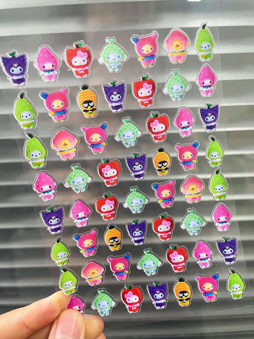 Mini Pvc Hellokitty Adhesive Stickers Nail Art Decor Cartoon Cute Hello Kitty Animals Scrapbook Handbook Waterproof Sticker Gift
