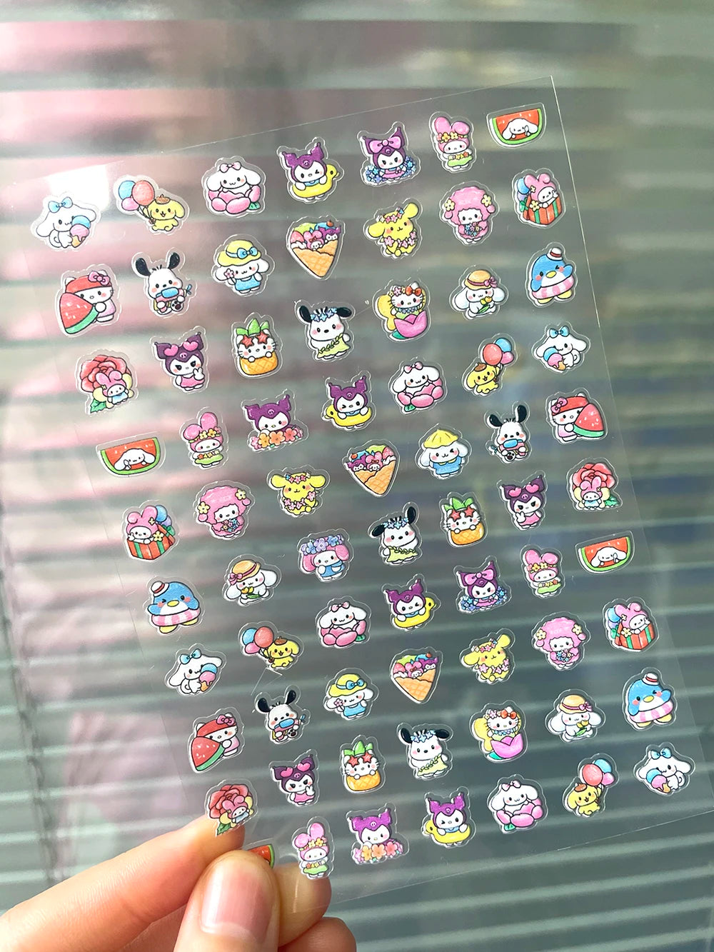 Mini Pvc Hellokitty Adhesive Stickers Nail Art Decor Cartoon Cute Hello Kitty Animals Scrapbook Handbook Waterproof Sticker Gift