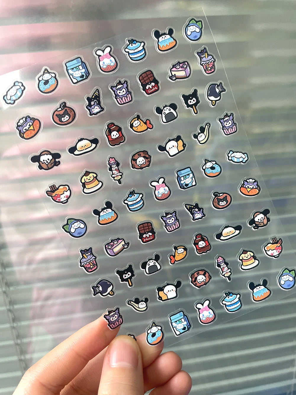 Mini Pvc Hellokitty Adhesive Stickers Nail Art Decor Cartoon Cute Hello Kitty Animals Scrapbook Handbook Waterproof Sticker Gift