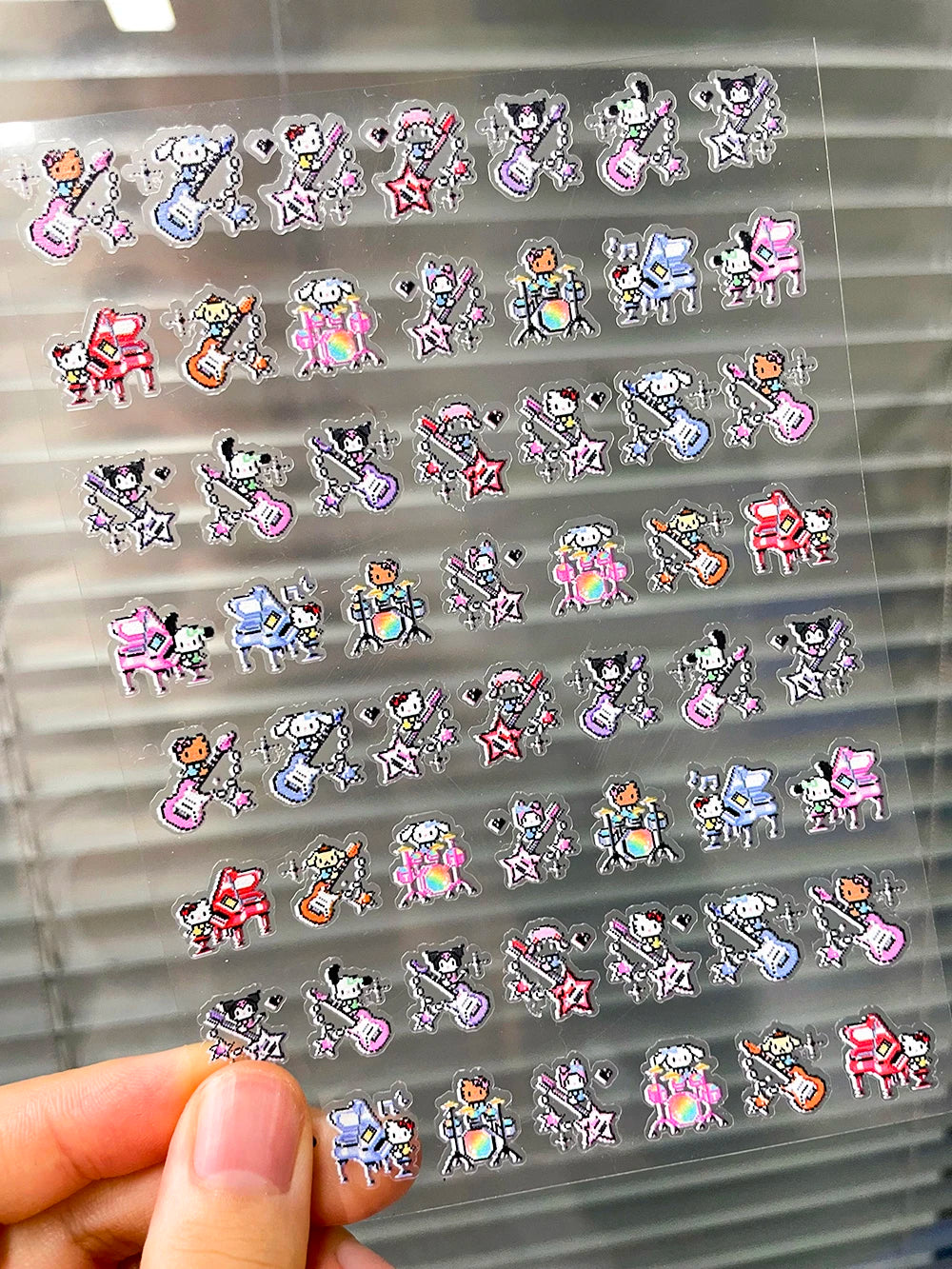 Mini Pvc Hellokitty Adhesive Stickers Nail Art Decor Cartoon Cute Hello Kitty Animals Scrapbook Handbook Waterproof Sticker Gift