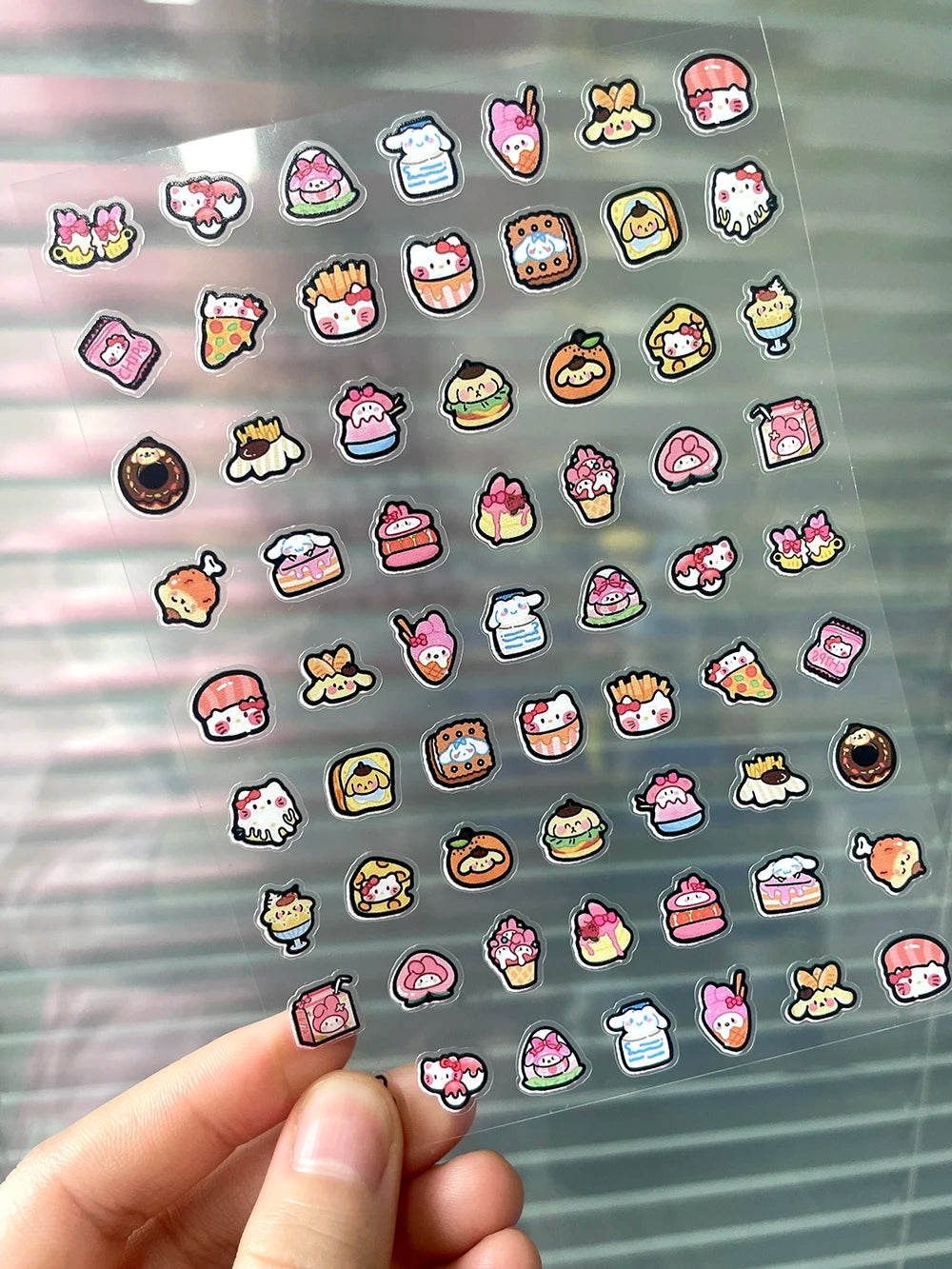 Mini Pvc Hellokitty Adhesive Stickers Nail Art Decor Cartoon Cute Hello Kitty Animals Scrapbook Handbook Waterproof Sticker Gift
