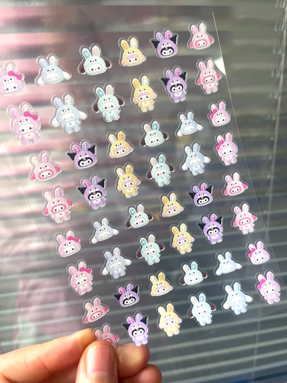 Mini Pvc Hellokitty Adhesive Stickers Nail Art Decor Cartoon Cute Hello Kitty Animals Scrapbook Handbook Waterproof Sticker Gift