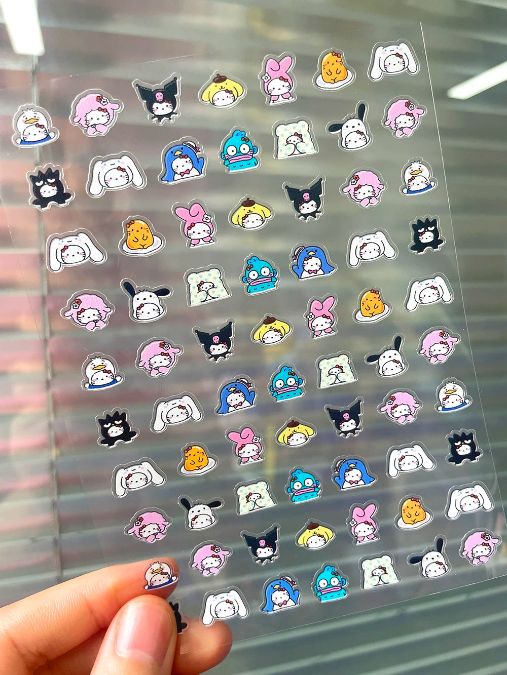Mini Pvc Hellokitty Adhesive Stickers Nail Art Decor Cartoon Cute Hello Kitty Animals Scrapbook Handbook Waterproof Sticker Gift