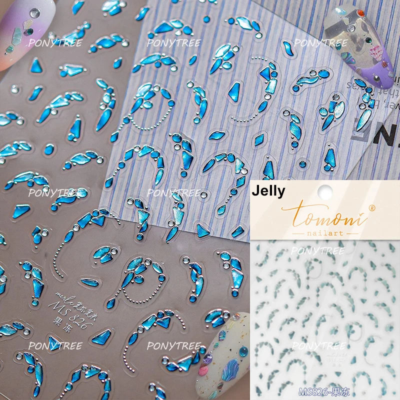 Transform Your Nails with Cute Cat Sunglasses 5D Nail Art Stickers - Perfect for Summer Manicures!