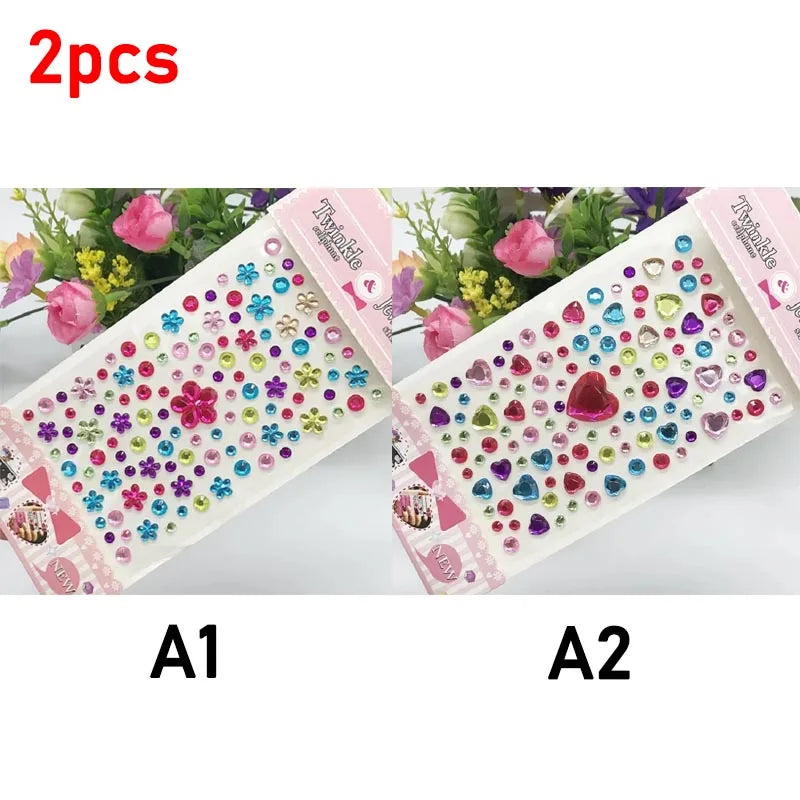 Sparkling Glitter Face Stickers for Kids - Dazzling Rhinestone Jewels for Eye and Face Makeup - Perfect for Festivals and Parties - Model ZS006