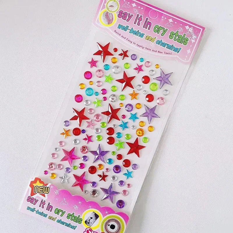 Sparkling Glitter Face Stickers for Kids - Dazzling Rhinestone Jewels for Eye and Face Makeup - Perfect for Festivals and Parties - Model ZS006