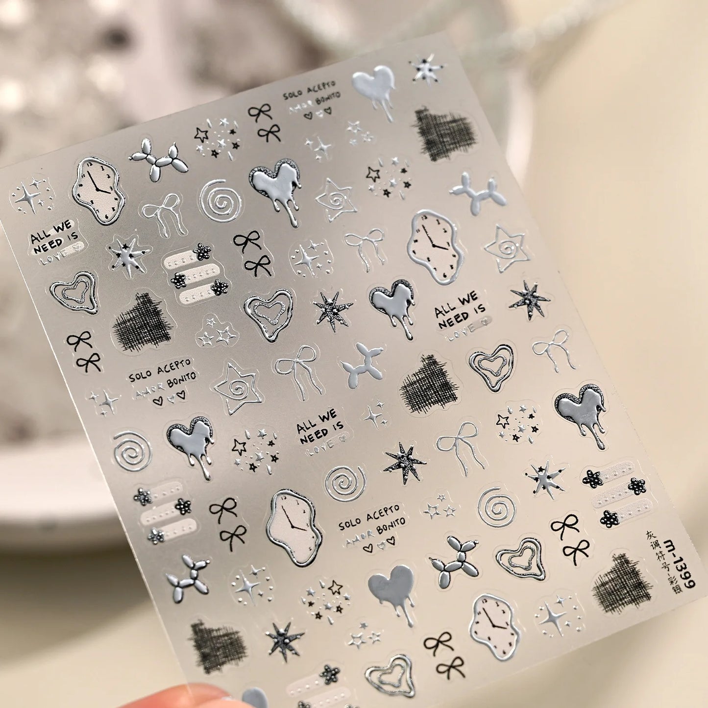 Elevate Your Nail Game with Vintage Plaid Star 5D Nail Art Stickers - Perfect for Stylish Manicures!