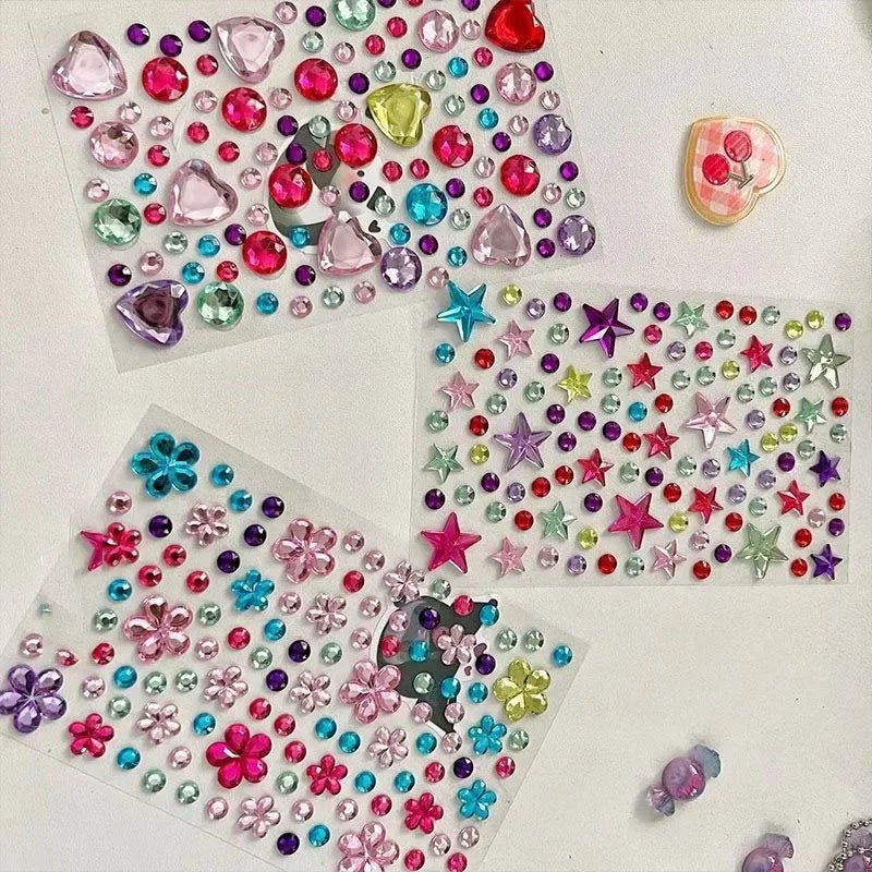 Sparkling Glitter Face Stickers for Kids - Dazzling Rhinestone Jewels for Eye and Face Makeup - Perfect for Festivals and Parties - Model ZS006