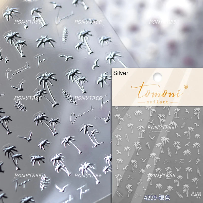 Transform Your Nails with Cute Cat Sunglasses 5D Nail Art Stickers - Perfect for Summer Manicures!