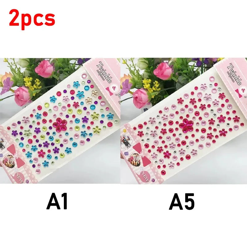 Sparkling Glitter Face Stickers for Kids - Dazzling Rhinestone Jewels for Eye and Face Makeup - Perfect for Festivals and Parties - Model ZS006