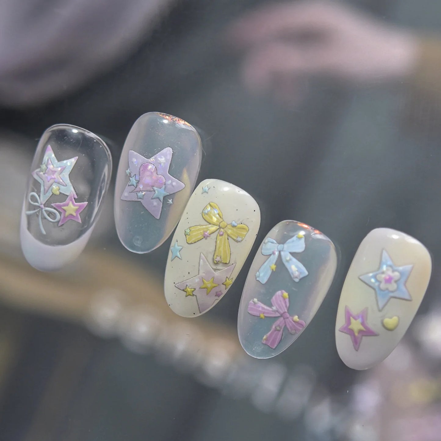 Elevate Your Nail Game with Vintage Plaid Star 5D Nail Art Stickers - Perfect for Stylish Manicures!