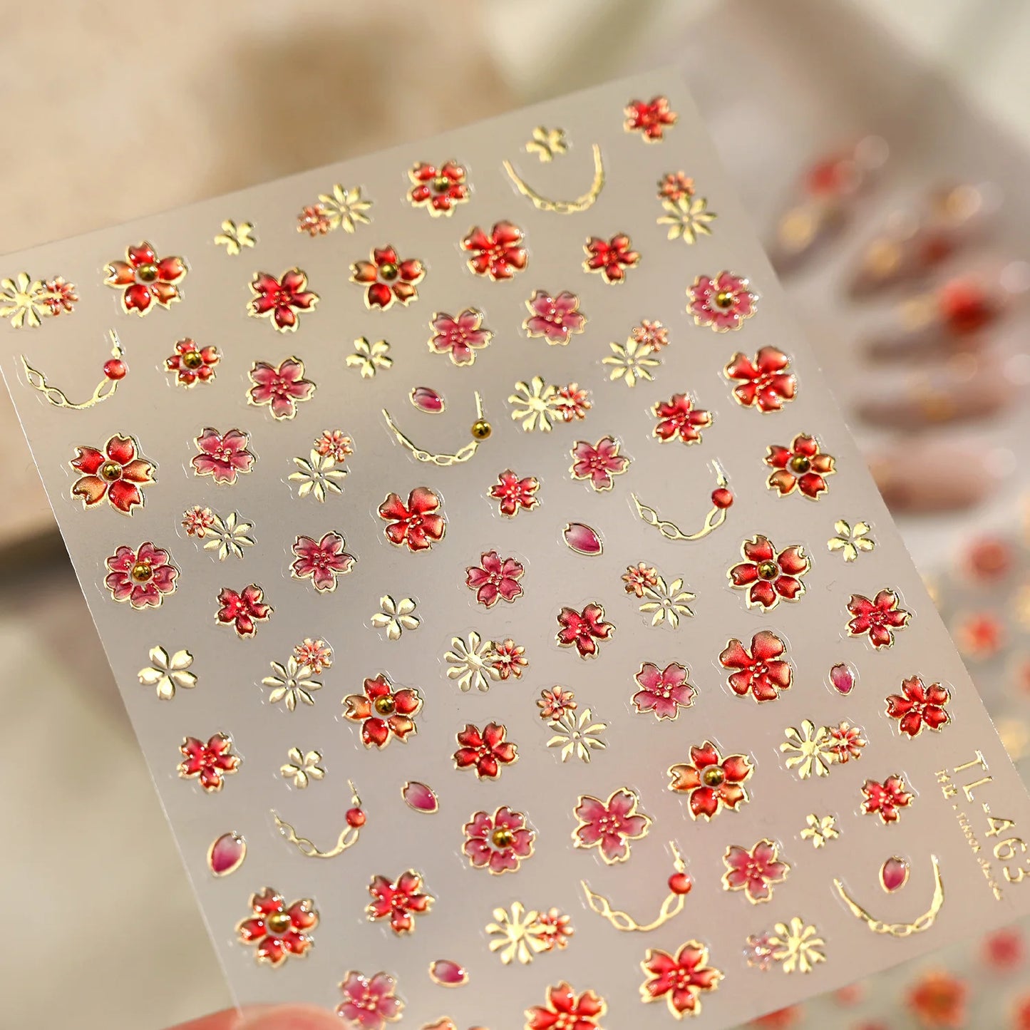 Elevate Your Nail Game with Vintage Plaid Star 5D Nail Art Stickers - Perfect for Stylish Manicures!