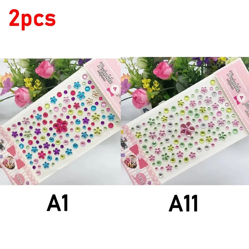 Sparkling Glitter Face Stickers for Kids - Dazzling Rhinestone Jewels for Eye and Face Makeup - Perfect for Festivals and Parties - Model ZS006