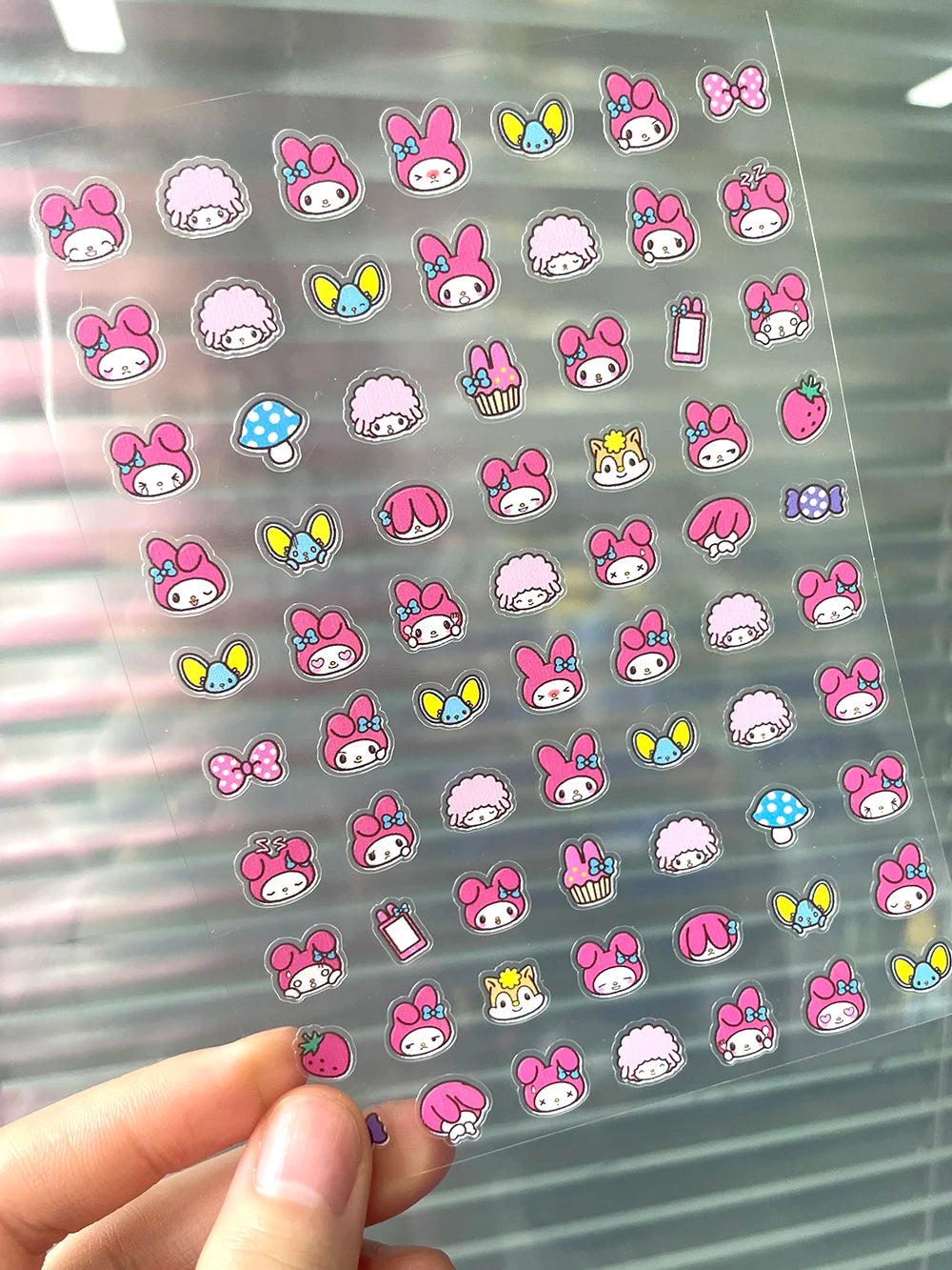 Mini Pvc Hellokitty Adhesive Stickers Nail Art Decor Cartoon Cute Hello Kitty Animals Scrapbook Handbook Waterproof Sticker Gift