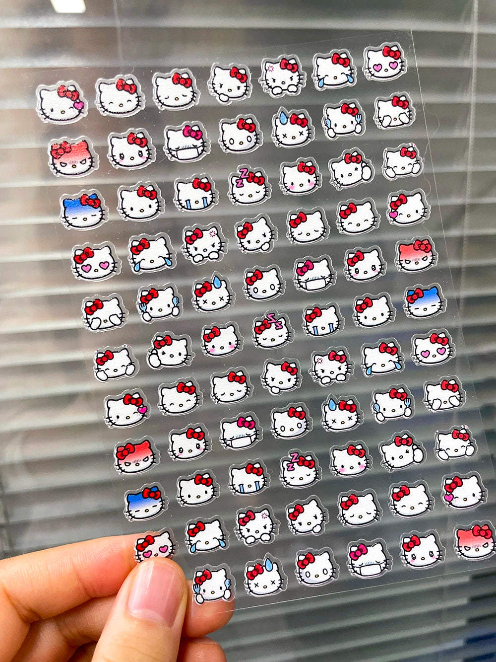Mini Pvc Hellokitty Adhesive Stickers Nail Art Decor Cartoon Cute Hello Kitty Animals Scrapbook Handbook Waterproof Sticker Gift