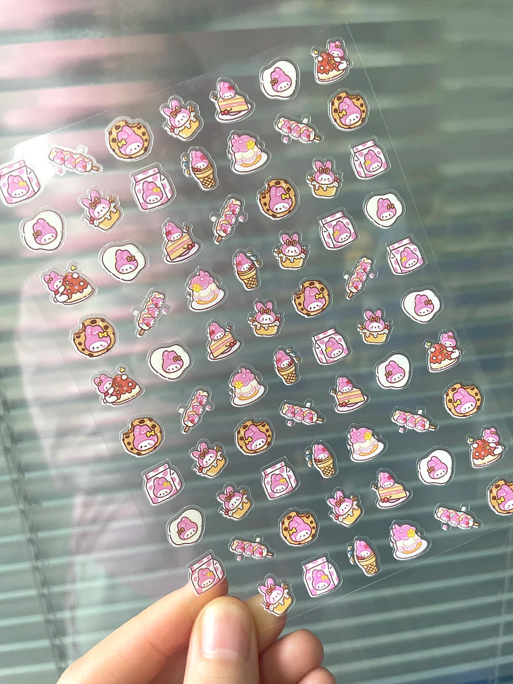 Mini Pvc Hellokitty Adhesive Stickers Nail Art Decor Cartoon Cute Hello Kitty Animals Scrapbook Handbook Waterproof Sticker Gift