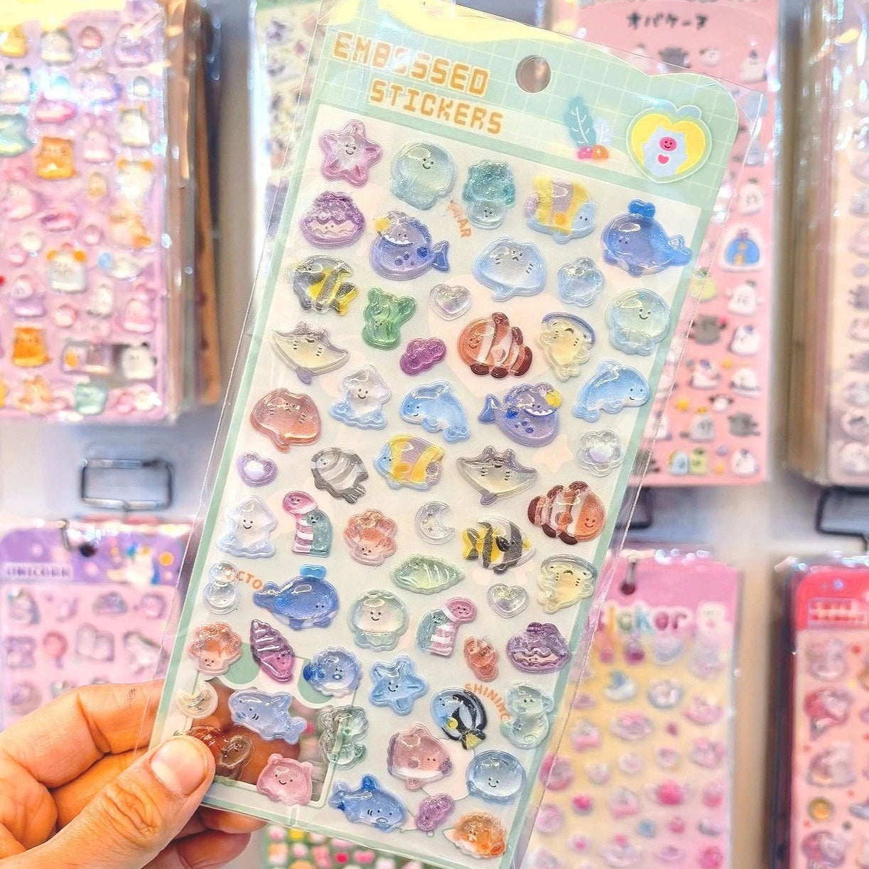 Add a Splash of Whimsy with Our Kawaii 3D Embossed Ocean Seashell and Starfish Stickers for Scrapbooking and Phone Cases