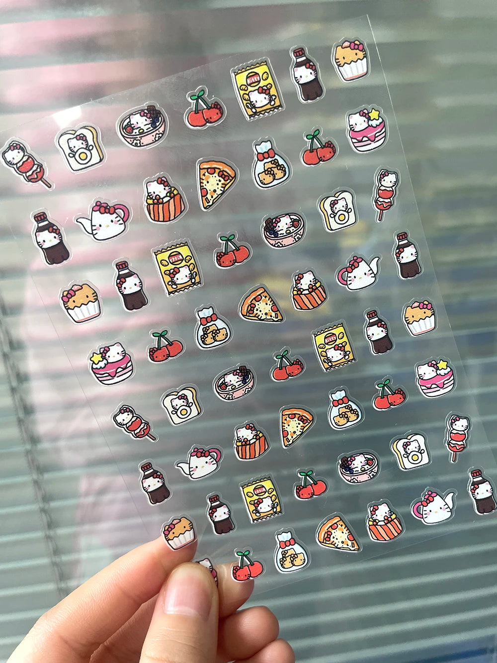 Mini Pvc Hellokitty Adhesive Stickers Nail Art Decor Cartoon Cute Hello Kitty Animals Scrapbook Handbook Waterproof Sticker Gift